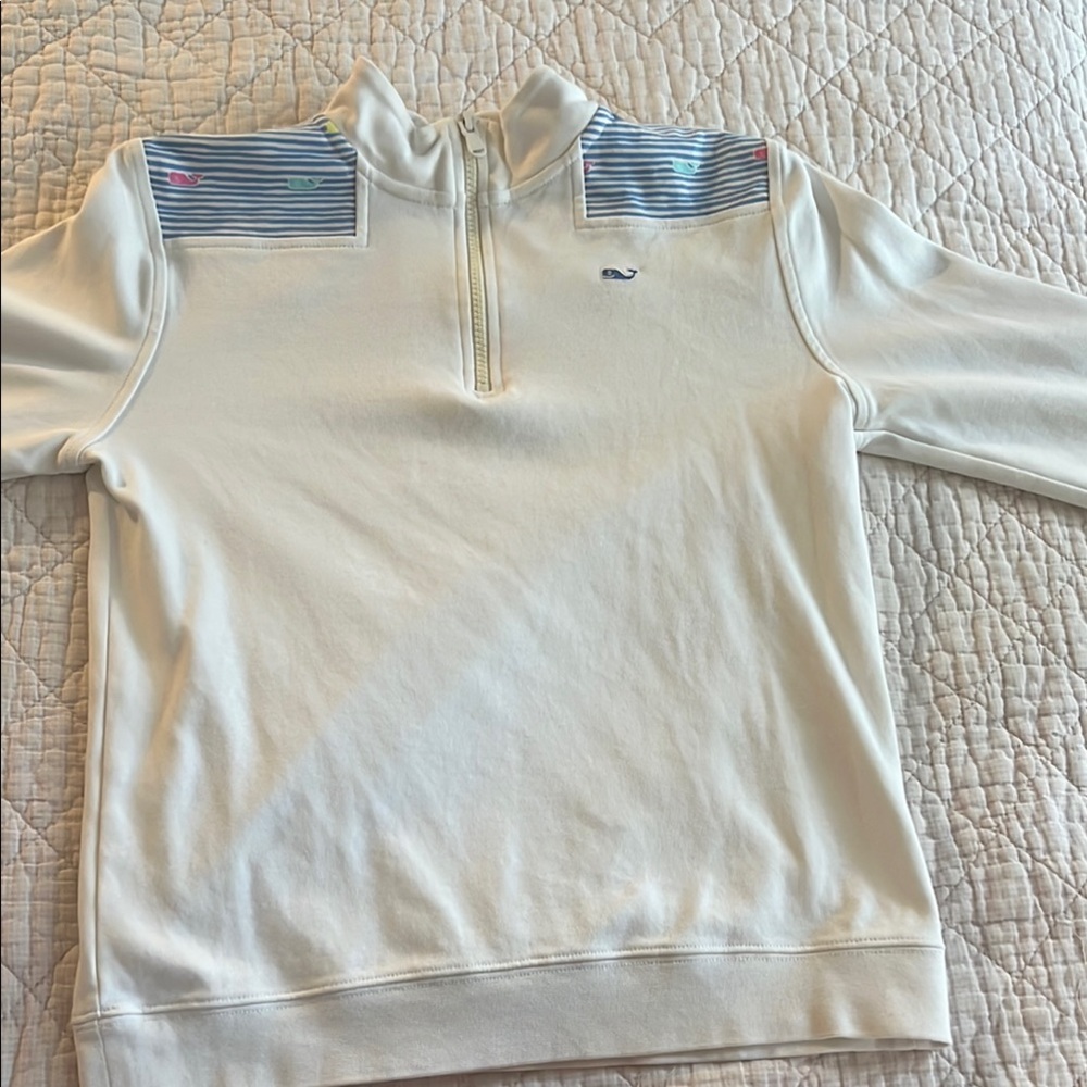Vineyard Vines White Quarter-Zip